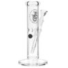 Bong Shorty SL von hinten mit geradem Glaskörper, Kickloch mit schwarzem Gummi und breitem Standfuß