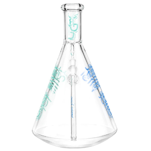 Dancing Bong – kippsicher – 40cm – 5mm Borosilikatglas 2 Dancing Bong von hinten – kippsichere Glasbong mit 40cm Höhe