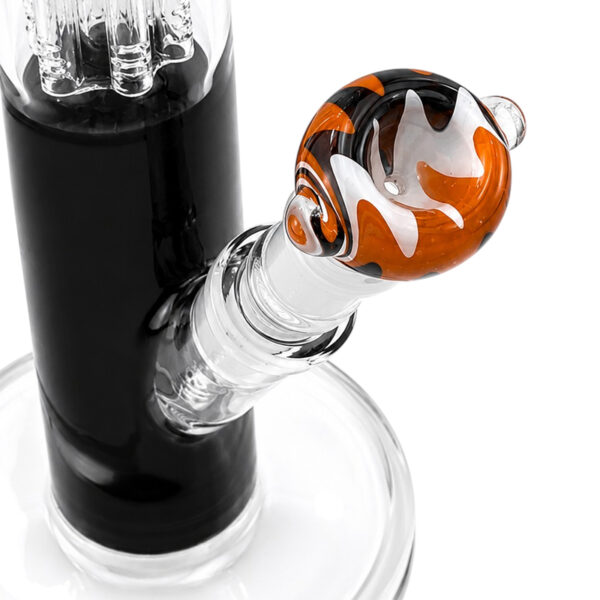 Doppel Perkolator Bong „Zirkon“ – 54cm aus 5mm Borosilikatglas 3 18,8mm Hohlköpfchen und Chillum der Doppel Perkolator Bong „Zirkon“