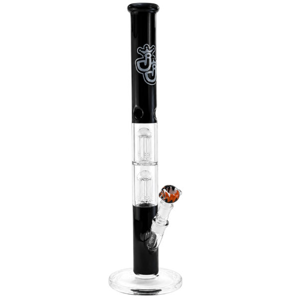 Doppel Perkolator Bong „Zirkon“ – 54cm aus 5mm Borosilikatglas 1 Doppel Perkolator Bong „Zirkon“ 54cm aus 5mm Borosilikatglas mit zwei 6-Arm-Perkolatoren