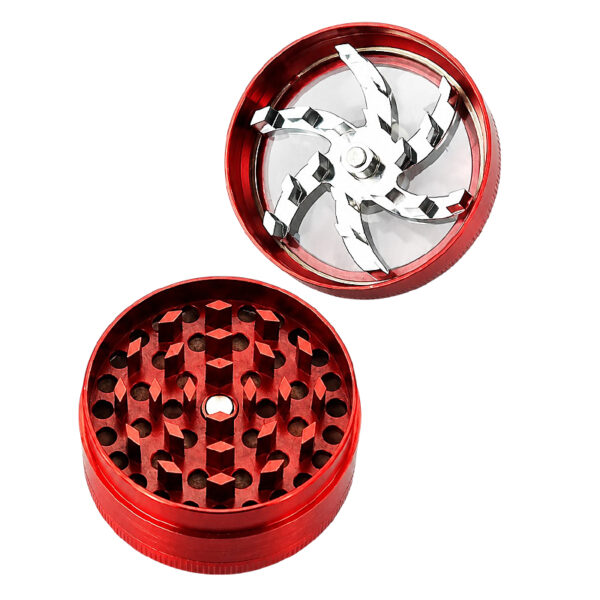 Dreiteiliger Kurbelgrinder aus Aluminium von oben