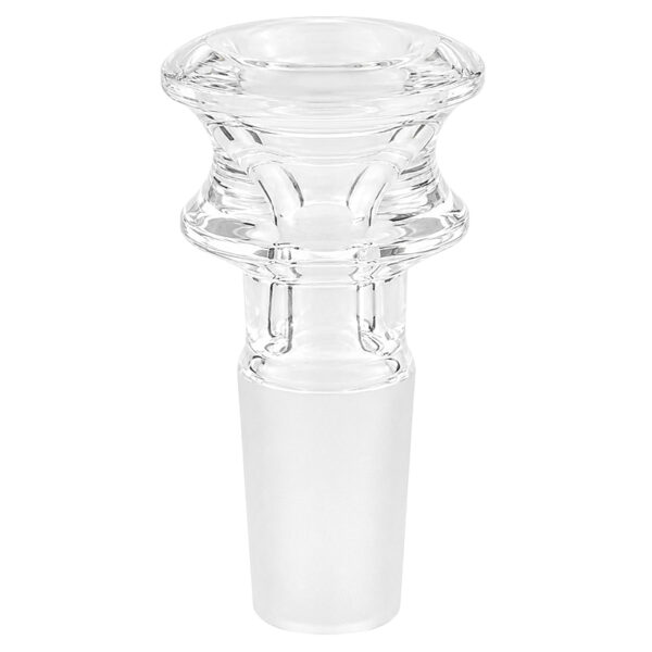 Klarer Flutschkopf 18,8mm mit farbigem Rand aus dickem Glas
