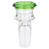 Grüner Flutschkopf 18,8mm mit farbigem Rand aus dickem Glas