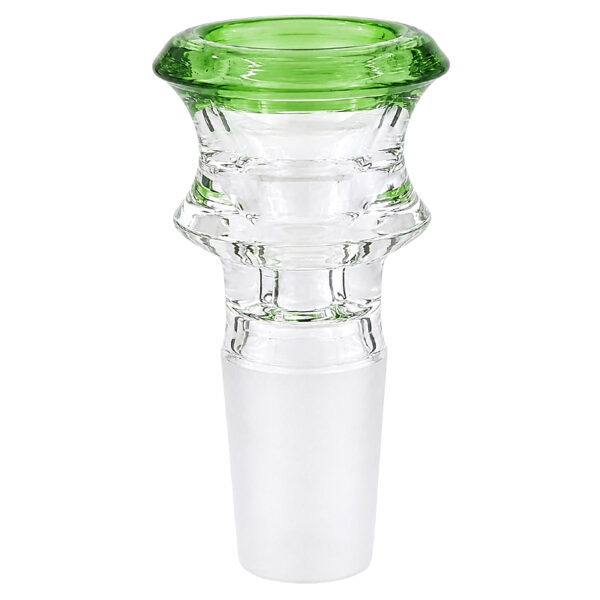 Grüner Flutschkopf 18,8mm mit farbigem Rand aus dickem Glas