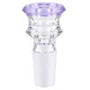 Lila Flutschkopf 18,8mm mit farbigem Rand aus dickem Glas