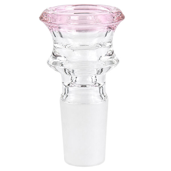 Pinker Flutschkopf 18,8mm mit farbigem Rand aus dickem Glas