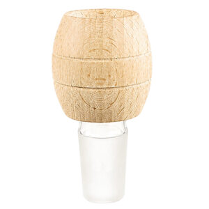 Gerillter Bongkopf aus Holz mit 18,8mm Glasschliff