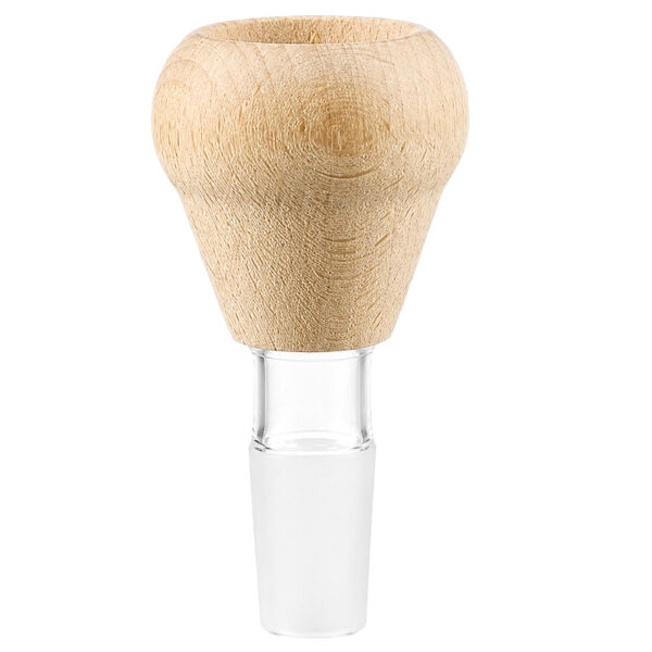 Holzköpfchen mit Glasschliff 14,5mm aus Buchenholz