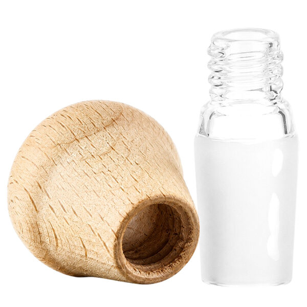 Holzköpfchen mit Glasschliff 14,5mm zerlegt