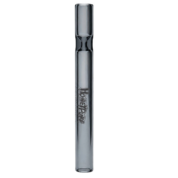 Produktbild des grünen Honeypuff Onehitters aus Borosilikatglas. Zu sehen ist die 11cm lange Ausführung mit Honeypuff-Schriftzug und abgesetzter Rauchkammer.