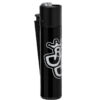 Jelly Joker Clipper Feuerzeug – Schwarz mit silbernem Logo