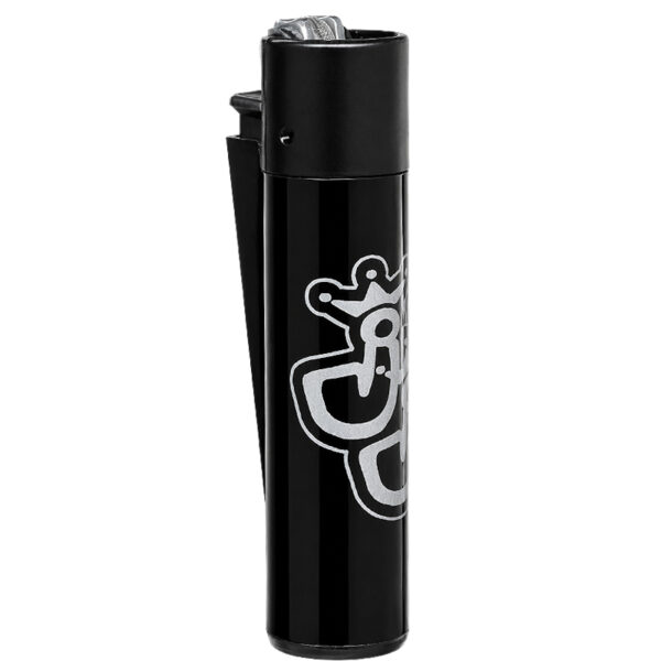 Jelly Joker Clipper Feuerzeug – Silber – nachfüllbar 1 Jelly Joker Clipper Feuerzeug – Schwarz mit silbernem Logo
