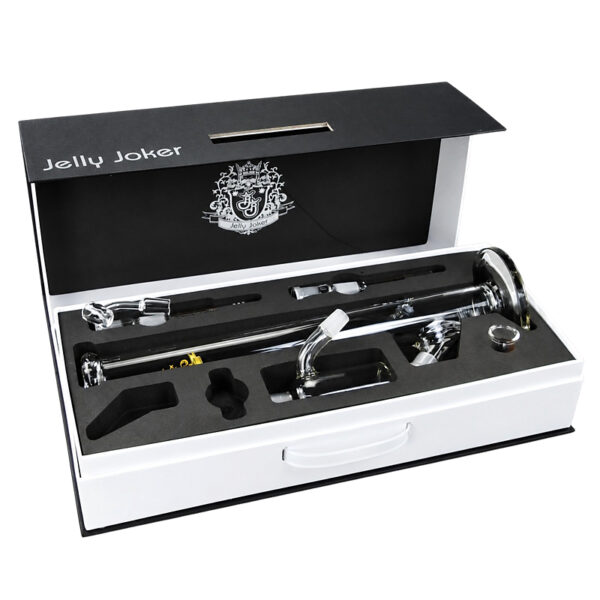 Kofferbong 45cm – 5mm Borosilikatglas – mit Koffer & Zubehör 2 Kofferbong 45cm im geöffneten Travelcase