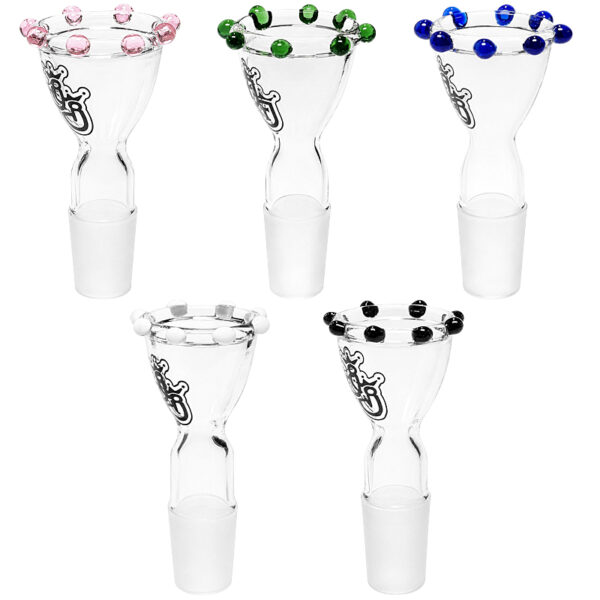 Kronenkopf mit großem Durchlass – Bong Kopf „Kronenkopf“ 18,8mm 1 Kronenkopf mit großem Durchlass 18,8mm in verschiedenen Farben
