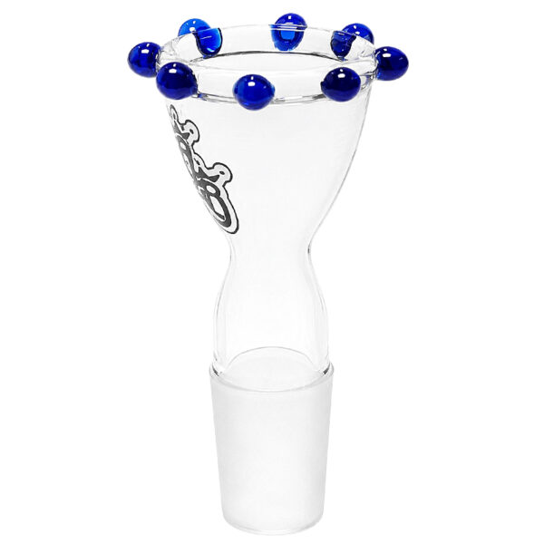 Kronenkopf mit großem Durchlass – Bong Kopf „Kronenkopf“ 18,8mm 3 Kronenkopf mit großem Durchlass 18,8mm in Blau