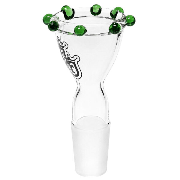 Kronenkopf mit großem Durchlass – Bong Kopf „Kronenkopf“ 18,8mm 4 Kronenkopf mit großem Durchlass 18,8mm in Grün