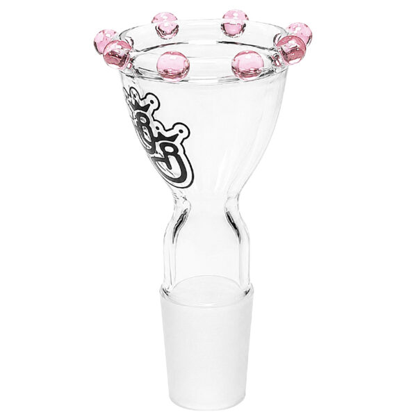 Kronenkopf mit großem Durchlass – Bong Kopf „Kronenkopf“ 18,8mm 5 Kronenkopf mit großem Durchlass 18,8mm in Pink