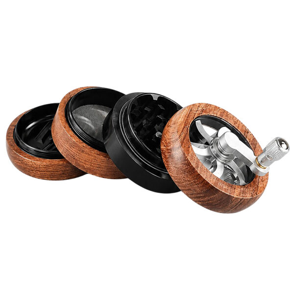 Zerlegter Kurbelgrinder aus Holz Premium Ø50mm mit Aluminium-Innenleben