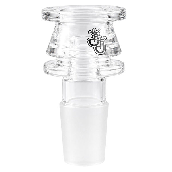 Massiver Kopf mit großem Durchlass 18,8mm aus Borosilikatglas