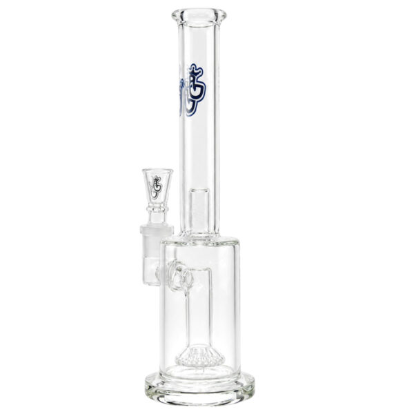 Perkolator Bong 30cm Stallion Blue Seitenansicht aus 5mm Borosilikatglas