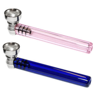 Stahl Handpfeife mit Glasmundstück – 9cm
