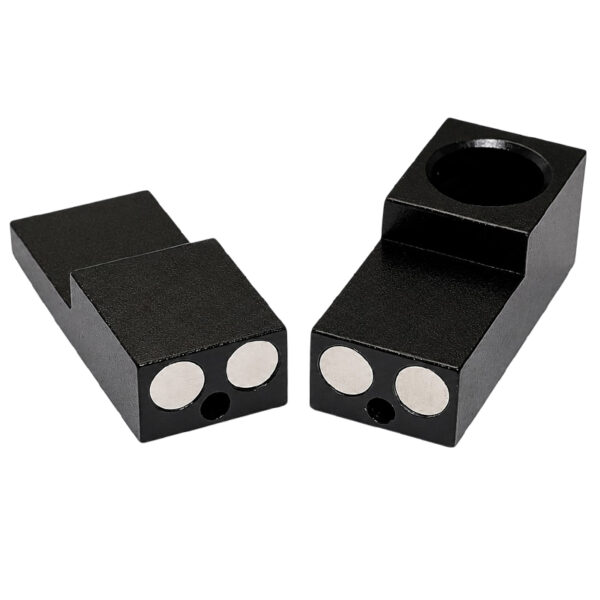 Stufenpfeife aus Aluminium aufgeklappt – 7,5cm – magnetisch