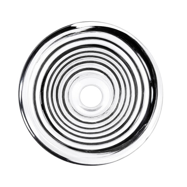 Twisterkopf 18,8mm von oben mit gerillter Glasform