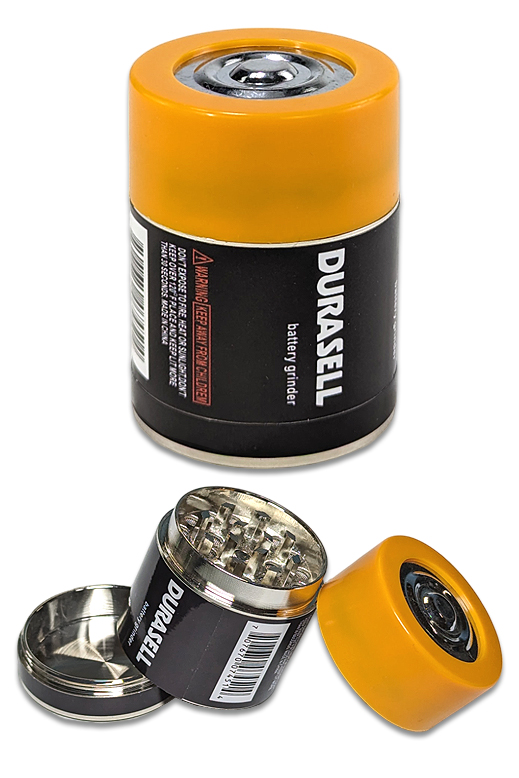 Metall-Grinder 4,2 cm im Batterie-Design, 3-teilig