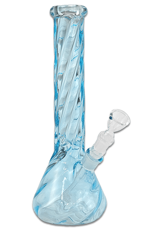 Blaue Bong Twisted 35cm 5mm