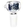 Dicker Bong Kopf Globus Petalit 18,8mm blau
