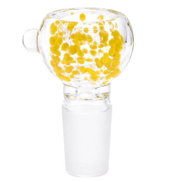 Kopf "Globus Petalit" - Gelb 1 Dicker Bong Kopf Globus Petalit 18,8mm gelb