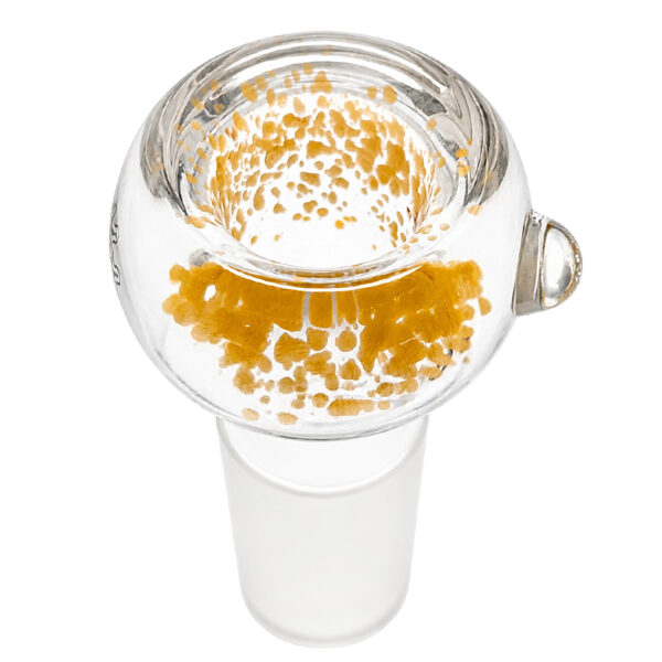 Dicker Bong Kopf Globus Petalit 18,8mm von schräg oben