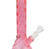 Bong „Twisted-PK“ in Pink aus gedrehtem Borosilikatglas, 35cm, 5mm, 18,8mm Schliff