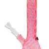 Bong „Twisted-PK“ von der Seite, pinkes gedrehtes Borosilikatglas, 35cm, 5mm, 18,8mm Schliff