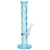 Gedrehte Bong Twylinder Blau aus 5mm Borosilikatglas von hinten