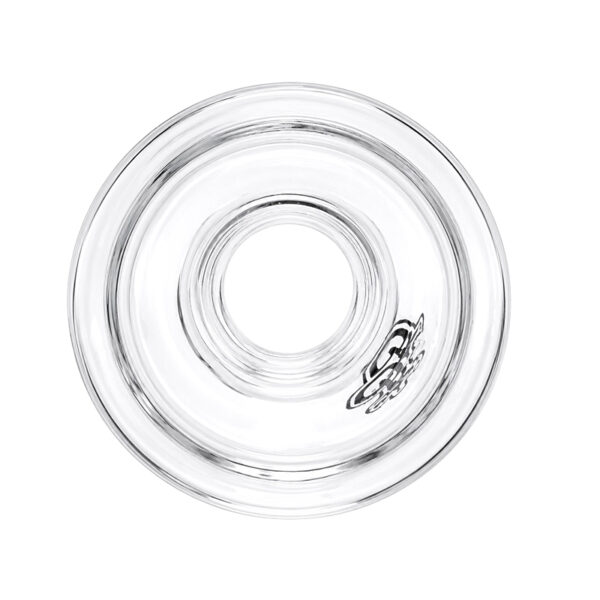 Glaskopf Bong B-009 von oben mit großem Durchlass und 18,8mm Schliff
