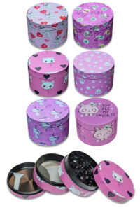 Hello Stoner Kitty Grinder 48mm – 4-teilig, Metall, süßes Katzen-Design