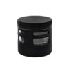 Grinder mit Rundum-Sichtfenstern in Schwarz – Ø48mm – 4-teilig