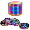 Konkaver Grinder – Ø50mm – 4-teilig mit Rainbow-Finish