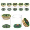 Geruchsdichte Glasdose mit Holzdeckel – verschiedene Motive