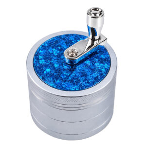Metall Kurbelgrinder 60mm blau mit Frosteffekt