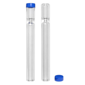 Glas Onehitter mit Kappe in 11cm Länge aus transparentem Glas