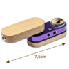 Kleine Holz-Purpfeife lila mit Maßangabe – 7,5 cm
