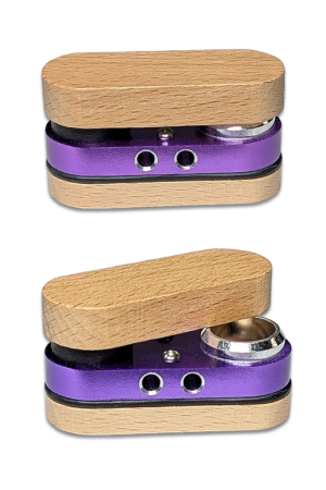 Kleine klappbare Holz-Purpfeife lila – 7,5 cm