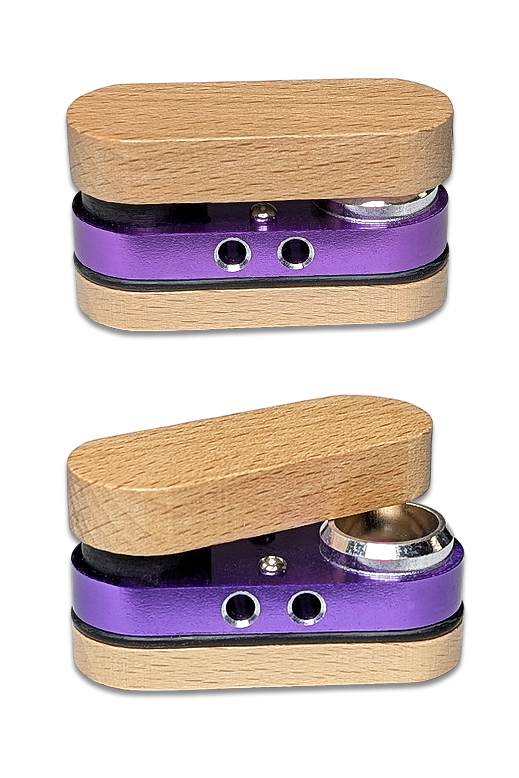 Kleine klappbare Holz-Purpfeife lila – 7,5 cm