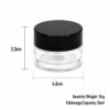 Wax Glastiegel 26ml mit schwarzem Schraubverschluss