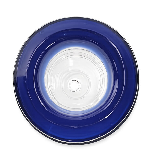 Eleganter Flutschkopf 18,8mm blau von oben
