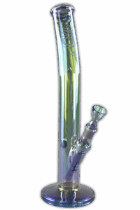Bong JJ-S-003-Venom 45 cm aus 4 mm Borosilikatglas mit Schlitz-Diffusor und metallbedampftem Design