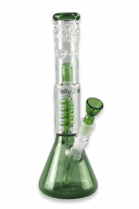 Bong „String-GN“ in Grün aus Borosilikatglas, 35cm, 4,5mm, 18,8mm Schliff