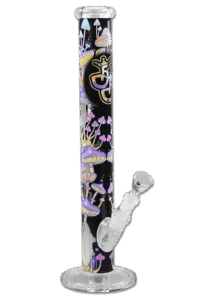 Bong bestellen – Colour Mushroom 45 cm Glasbong aus 5 mm Borosilikatglas mit Colour-Paper-Design